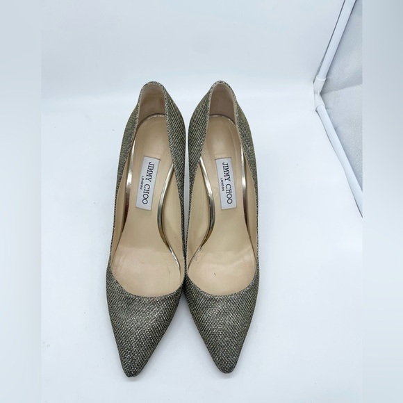 Jimmy Choo Gold Glitter Romy 100mm pumps EU41 - Picture 3 of 11